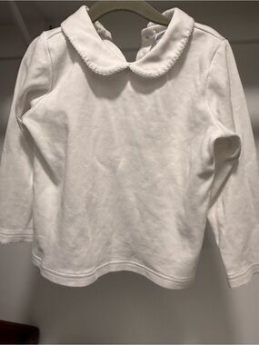 Florence Eiseman White Long-Sleeve Peter Pan Collar Top